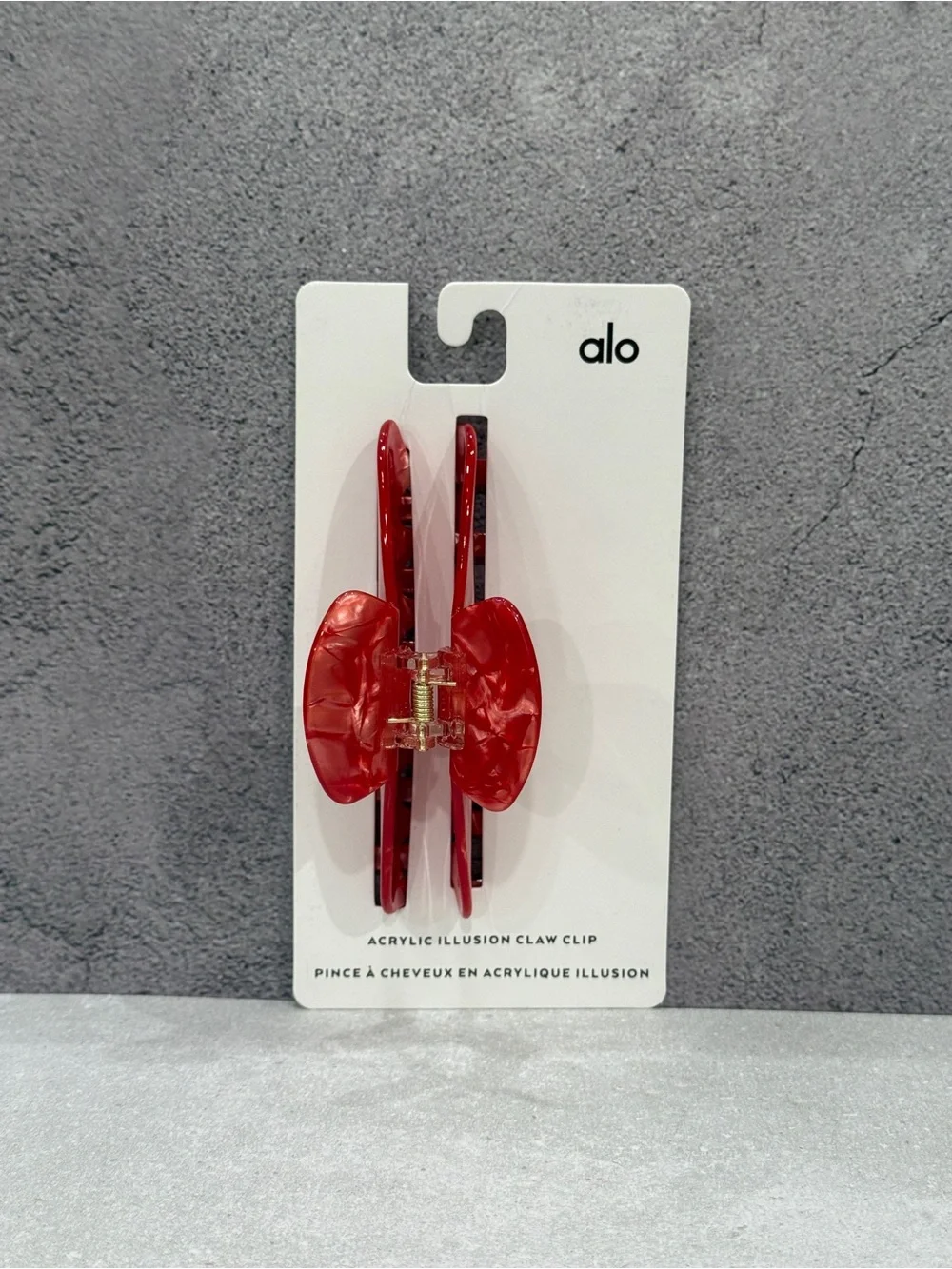 Alo Acrylic Illusion Claw hair clips set of 2